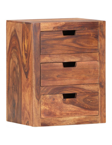 Comodino 40x30x50 cm in Legno Massello di Sheesham