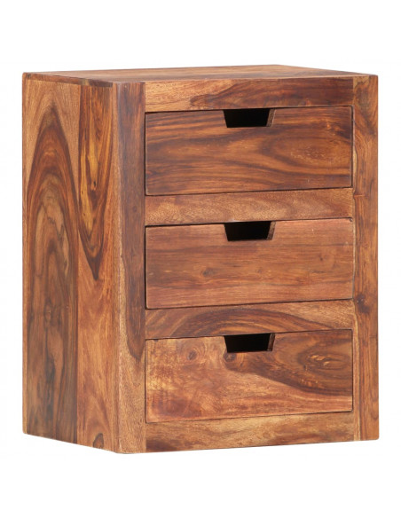 Comodino 40x30x50 cm in Legno Massello di Sheesham
