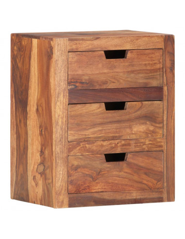 Comodino 40x30x50 cm in Legno Massello di Sheesham