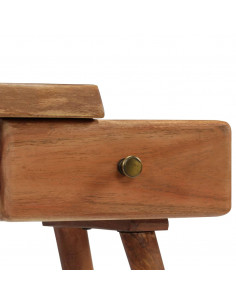 Comodino in Legno Massello d'Acacia 45x32x55cm 2