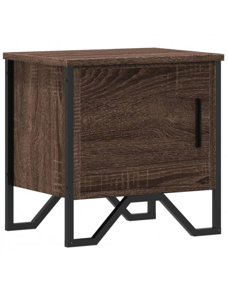Comodino Rovere Marrone 40x30x40 cm in Truciolato