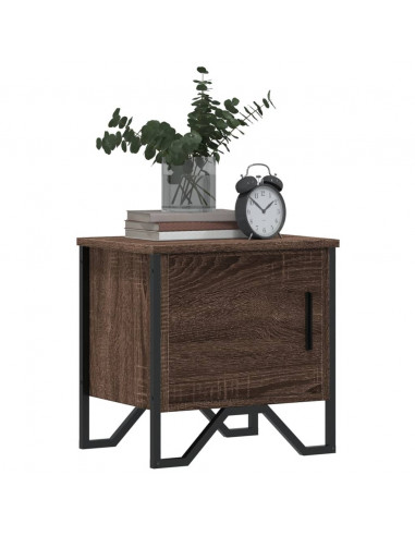 Comodino Rovere Marrone 40x30x40 cm in Truciolato