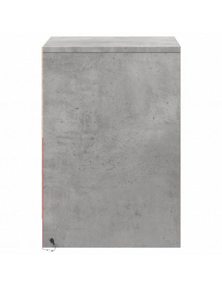 Comodini con Luci LED 2pz Grigio Cemento in Legno Multistrato