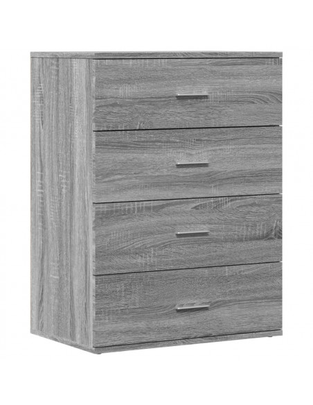 Credenze 2 pz Grigio Sonoma 60x39x80 cm in Legno Multistrato
