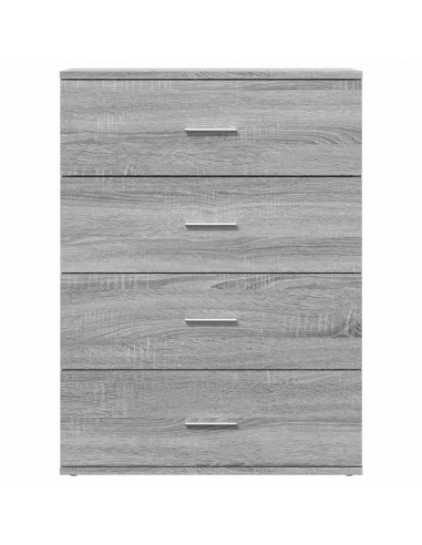 Credenze 2 pz Grigio Sonoma 60x39x80 cm in Legno Multistrato