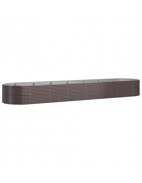 Letto Giardino Acciaio Vernice a Polvere 584x140x68 cm Marrone