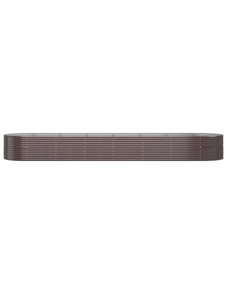 Letto Giardino Acciaio Vernice a Polvere 584x140x68 cm Marrone