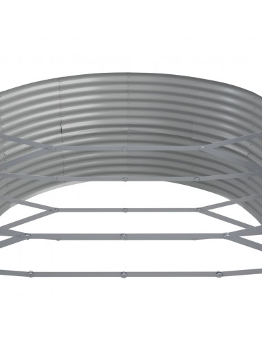 Letto Giardino Acciaio Vernice a Polvere 584x140x68 cm Marrone