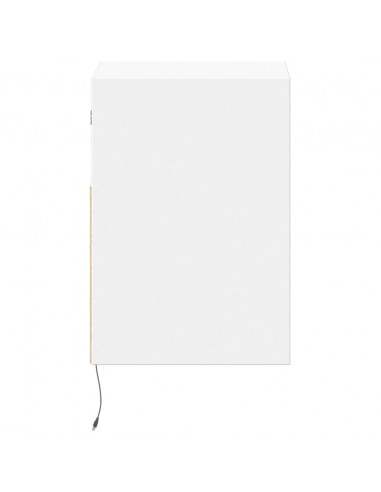 Comodino a Parete con Luci LED Bianco