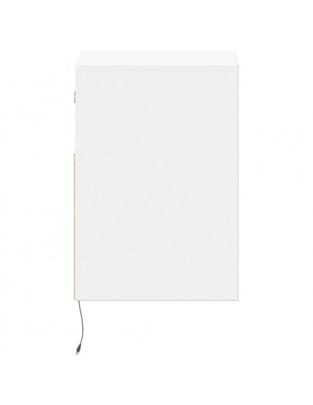 Comodino a Parete con Luci LED Bianco