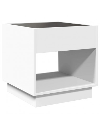 Comodino con LED Infinity Bianco 50x50x50 cm