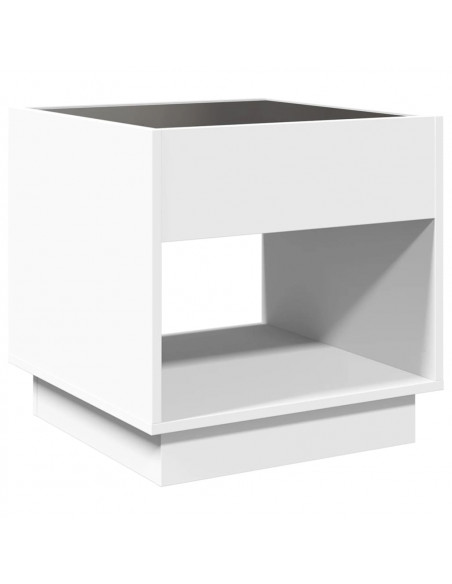 Comodino con LED Infinity Bianco 50x50x50 cm