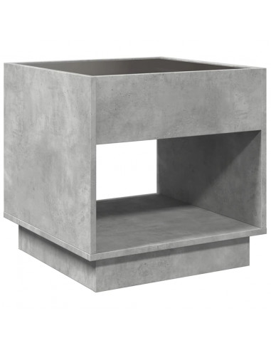 Comodino con LED Infinity Grigio Cemento 50x50x50 cm