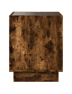 Comodino con LED Infinity Rovere Fumo 50x50x50 cm 2