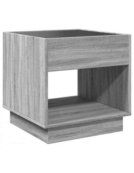 Comodino con LED Infinity Rovere Sonoma 50x50x50 cm