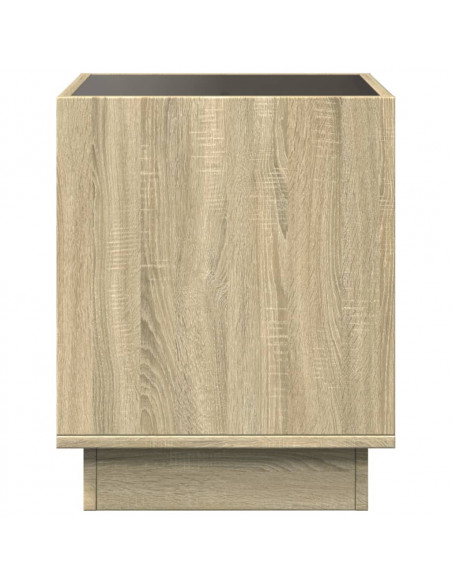 Comodino con LED Infinity Rovere Sonoma 50x50x50 cm