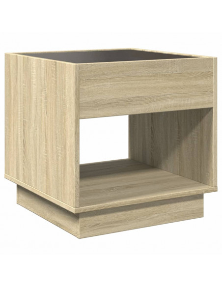 Comodino con LED Infinity Rovere Sonoma 50x50x50 cm