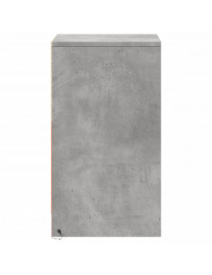 Comodino con Luci LED Grigio Cemento in Legno Multistrato 2