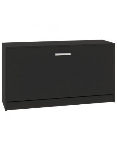 Scarpiera Nera 80x24x45 cm in Legno Multistrato