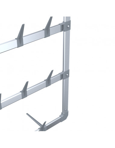 Scarpiera Pensile Argento 66x13x139 cm