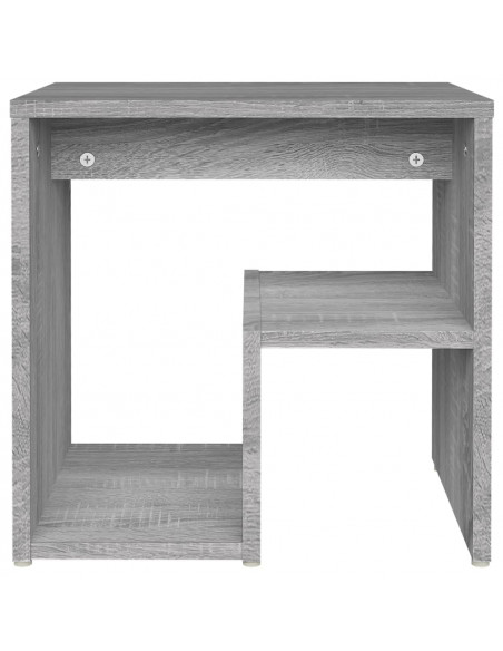 Comodino Grigio Sonoma 40x30x40 cm in Legno Multistrato