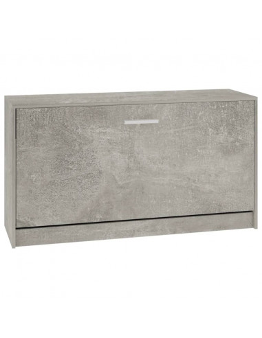 Scarpiera Grigio Cemento 80x24x45 cm in Legno Multistrato