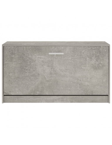 Scarpiera Grigio Cemento 80x24x45 cm in Legno Multistrato