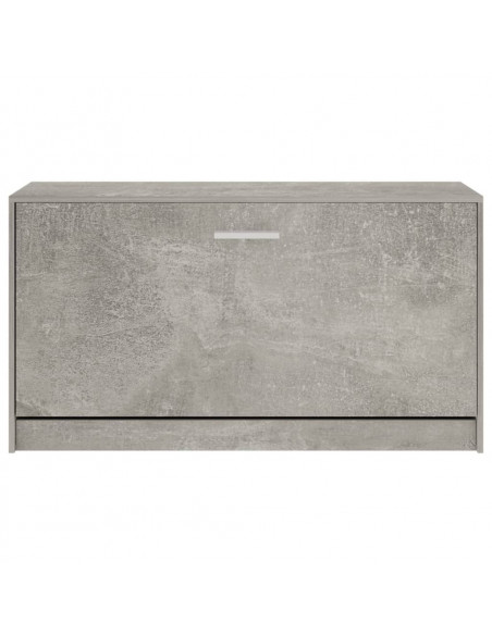 Scarpiera Grigio Cemento 80x24x45 cm in Legno Multistrato