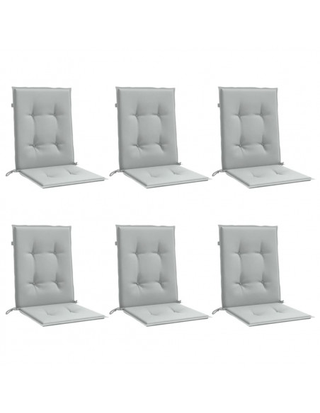 Cuscini Sedia Schiena Bassa 4 pz Grigio Mélange 100x50x4 cm