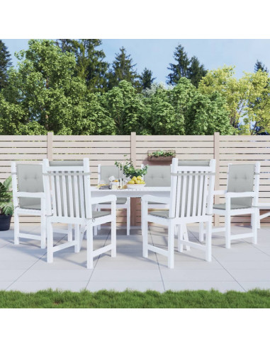 Cuscini Sedia Schiena Bassa 4 pz Grigio Mélange 100x50x4 cm