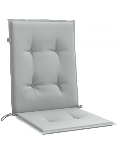 Cuscini Sedia Schiena Bassa 4 pz Grigio Mélange 100x50x4 cm