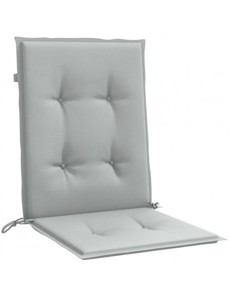 Cuscini Sedia Schiena Bassa 4 pz Grigio Mélange 100x50x4 cm