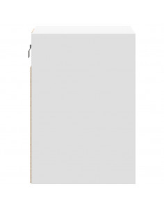 Comodini a Parete con Luci LED 2 pz Bianchi 2