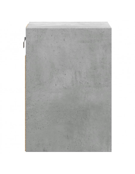 Comodini a Parete con Luci LED 2 pz Grigio Cemento