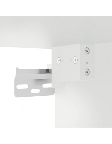 Comodino a Parete con Luci LED Bianco