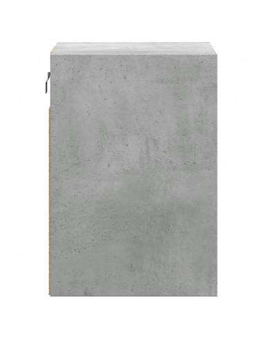 Comodino a Parete con Luci LED Grigio Cemento