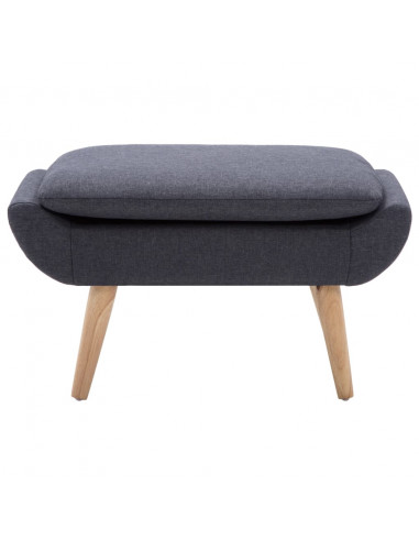 Poggiapiedi in Tessuto 73x43x42 cm Grigio Scuro