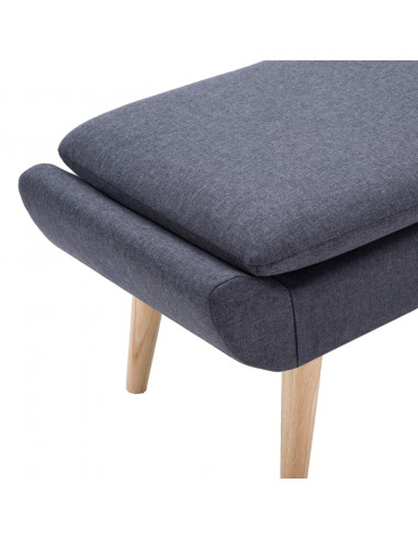 Poggiapiedi in Tessuto 73x43x42 cm Grigio Scuro