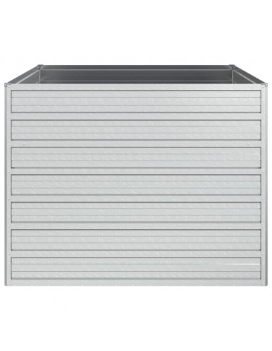 Letto Rialzato Giardino 100x100x77cm in Acciaio Zincato Argento
