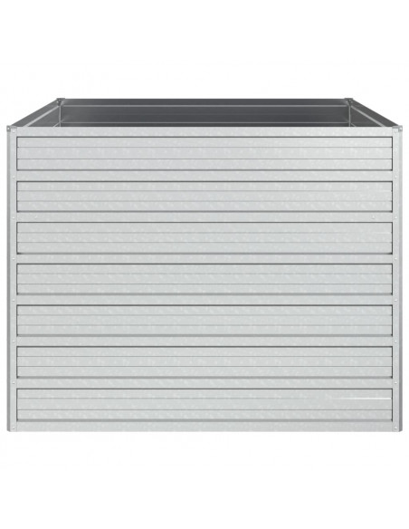 Letto Rialzato Giardino 100x100x77cm in Acciaio Zincato Argento