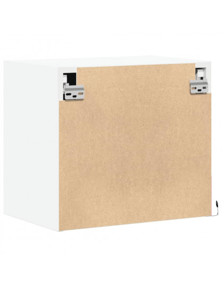 Comodino a Parete con Luci LED Bianco