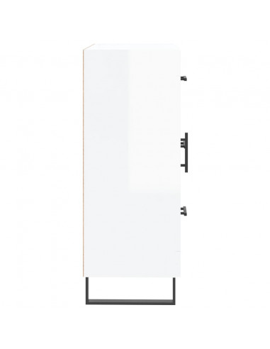 Credenza 69,5x34x90 cm in Legno Multistrato Bianco Lucido