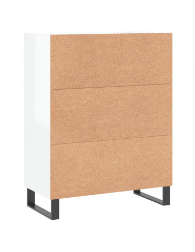 Credenza 69,5x34x90 cm in Legno Multistrato Bianco Lucido