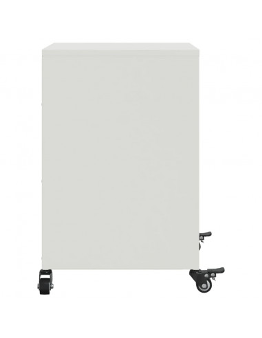 Comodini 2 pz Bianchi 36x39x59 cm in Acciaio