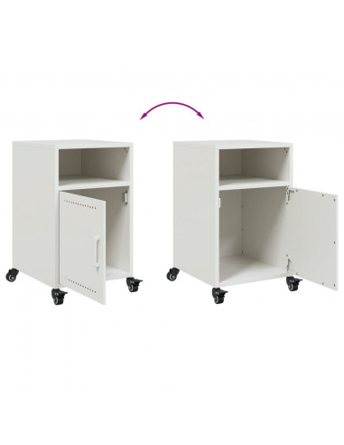 Comodini 2 pz Bianchi 36x39x59 cm in Acciaio