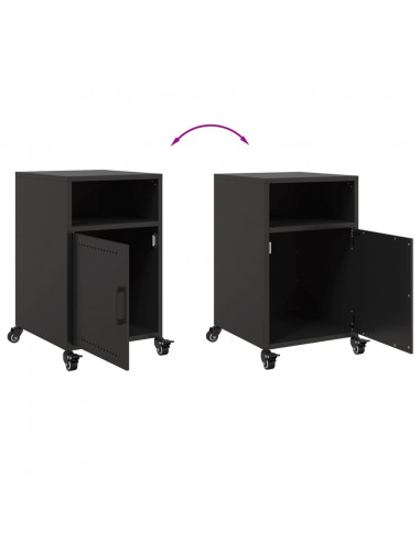 Comodini 2 pz Neri 36x39x59 cm in Acciaio