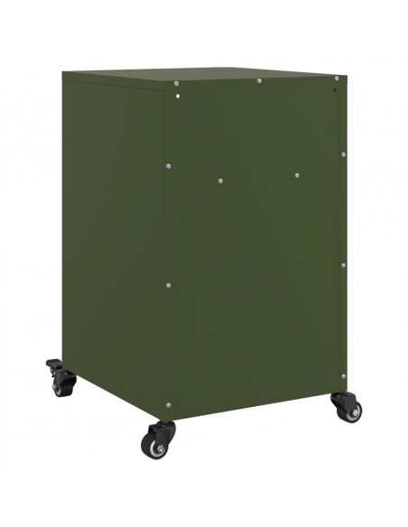 Comodini 2 pz Verde Oliva 36x39x59 cm in Acciaio