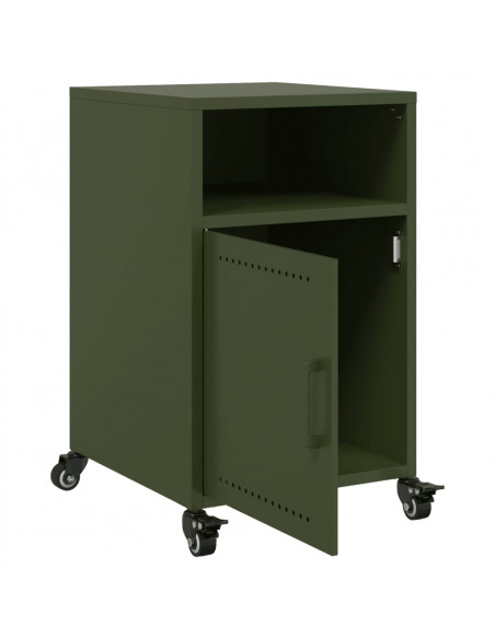 Comodini 2 pz Verde Oliva 36x39x59 cm in Acciaio