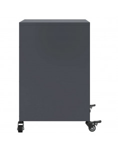 Comodino Antracite 36x39x59 cm in Acciaio 2