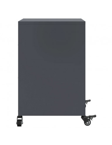 Comodino Antracite 36x39x59 cm in Acciaio